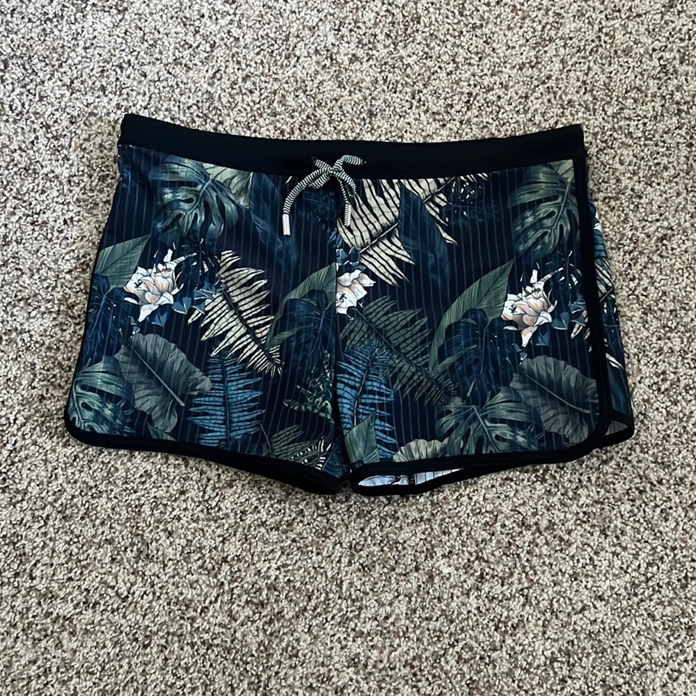 Mens fit swim shorts with mesh insert